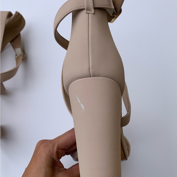 IDIFU Ankle strap chunky heel color nude - Picture 7 of 8